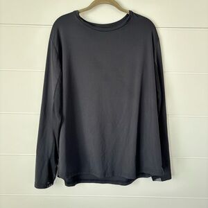 ICIKULS {IBKUL} Women's Black Relaxed Fit Long Sleeve Athletic Sport Top XXL